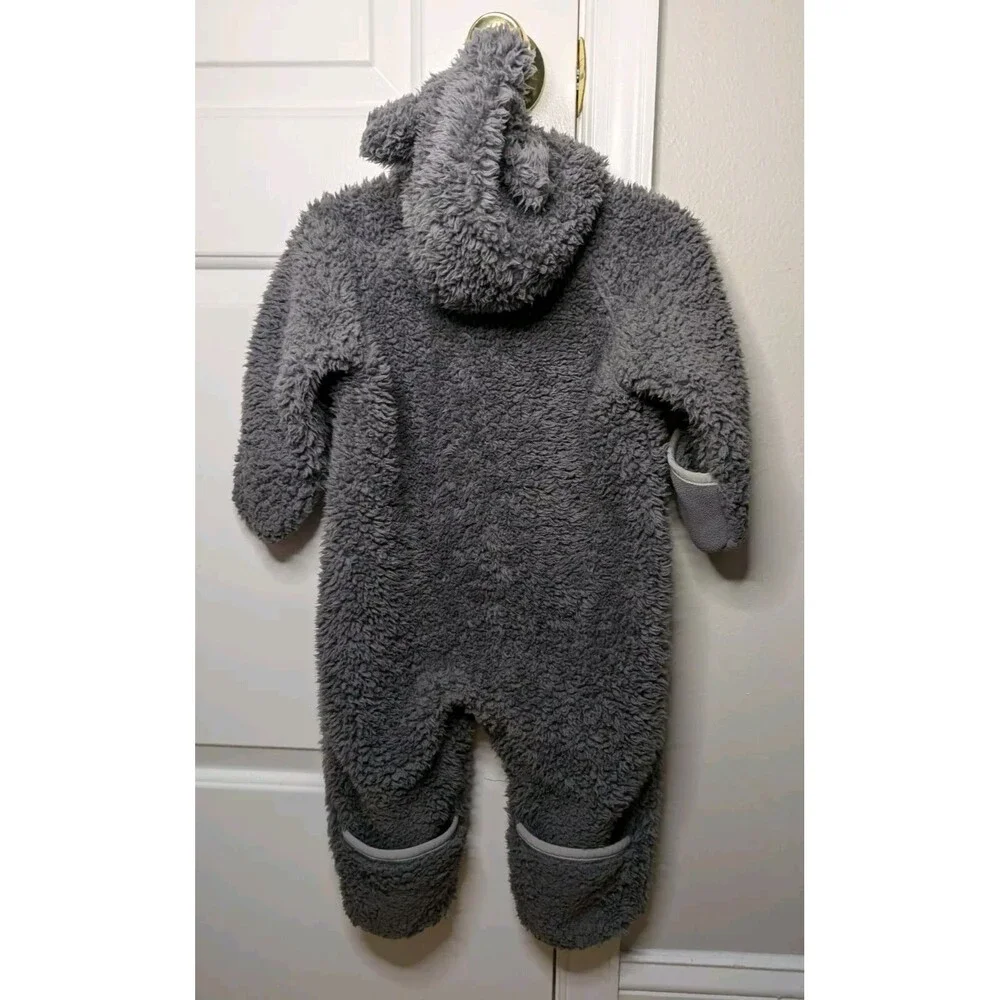 Columbia Gray Grey Color Sherpa Baby Outerwear Coveralls Warmth Size 6-12 Months
